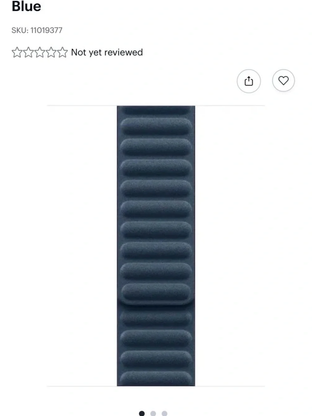 Apple Stainless Steel Smartwatch with Navy Magnetic Leather Loop